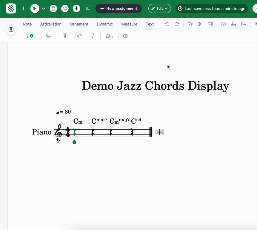 Enabling Chord Symbols