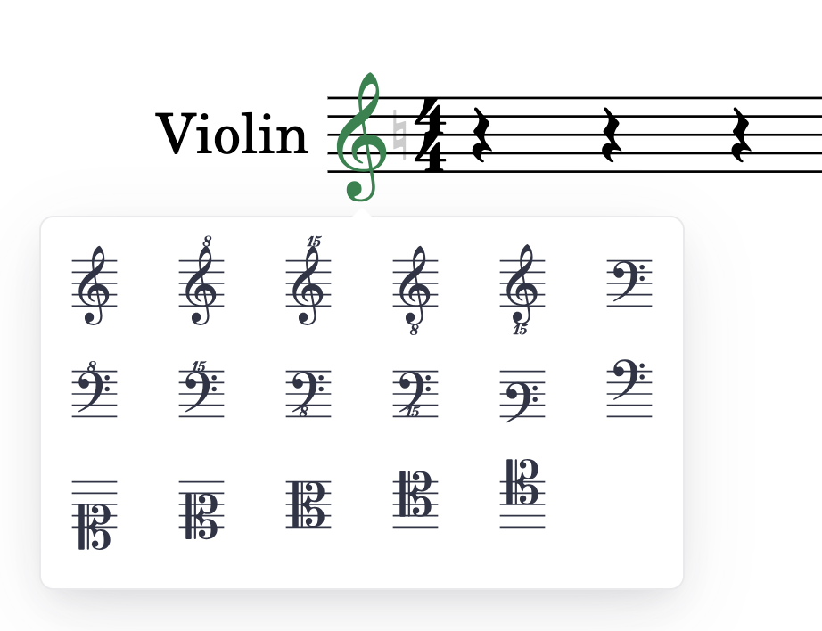 Change a clef