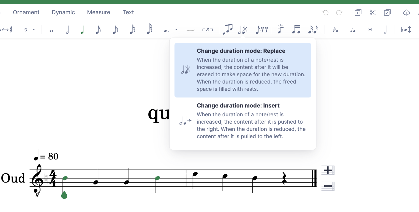 Duration modes