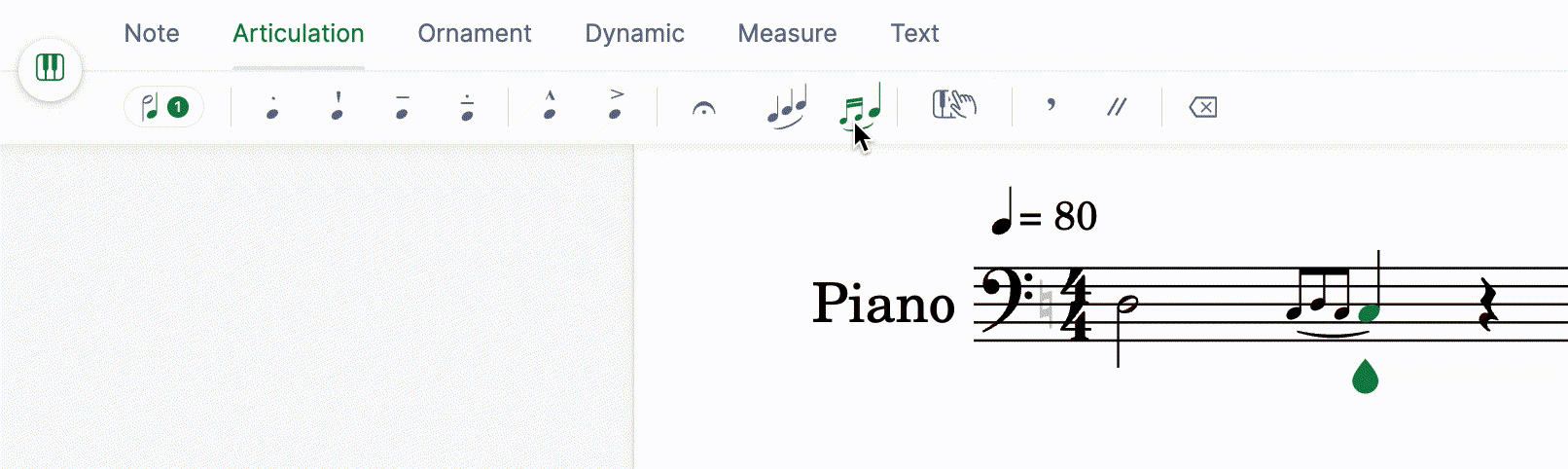 Draw a slur between grace note and main note