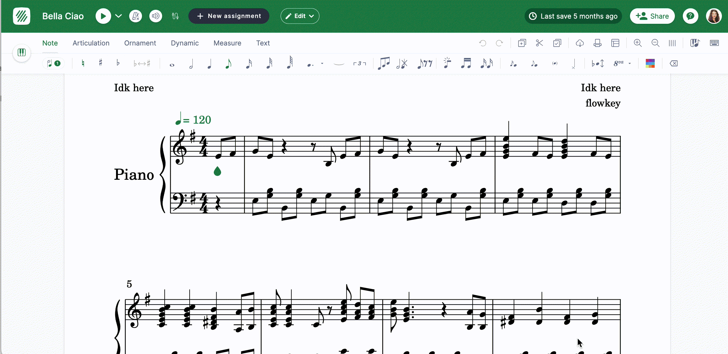 How to increase note size
