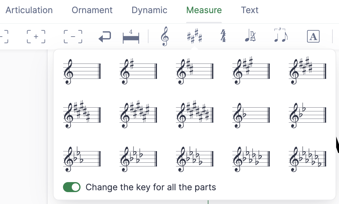 Add a new key signature
