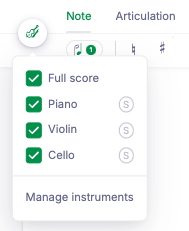 Manage instruments
