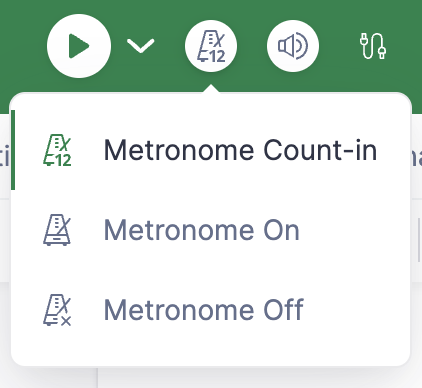 Changing metronome mode
