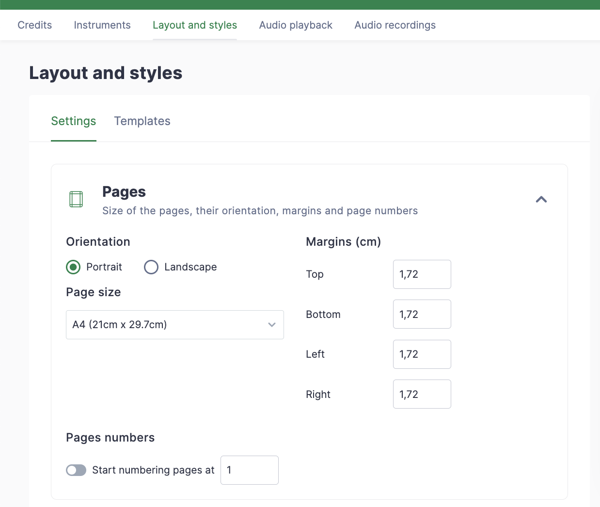 Page Layout