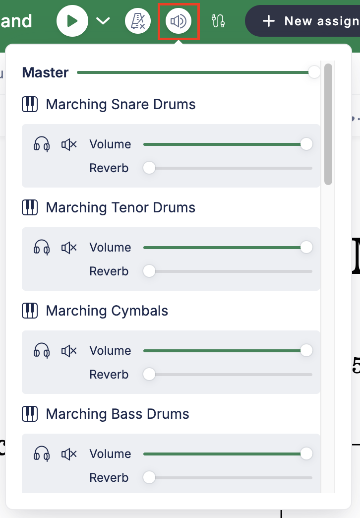Playback options