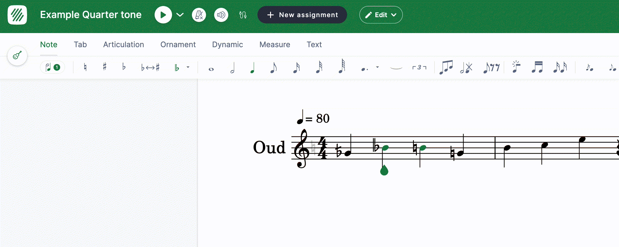 Use quarter-tones