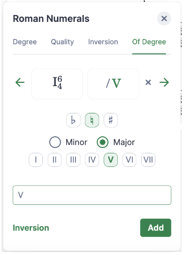 Choice of secondary dominant