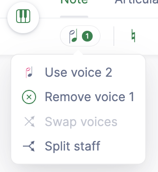 Split Staff button