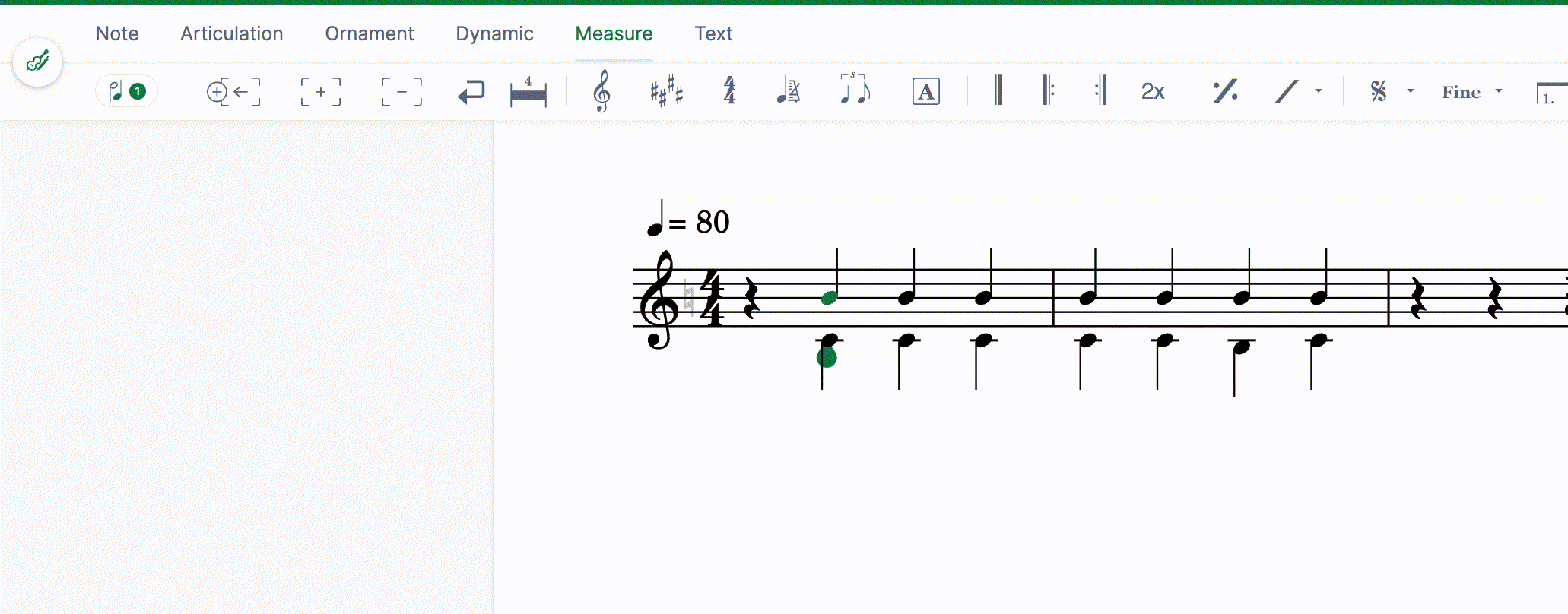 Swap voices assigned to notes