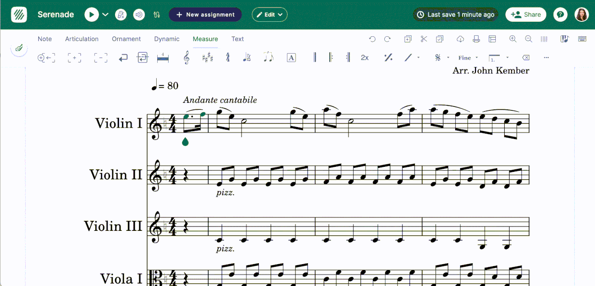 Advanced tempo interface