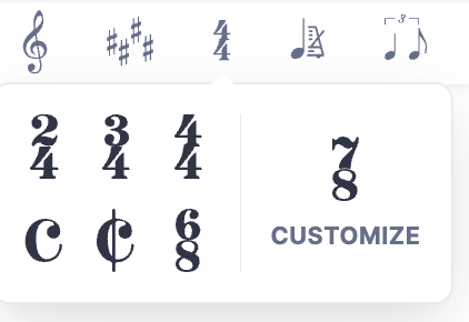 Add a new time signature