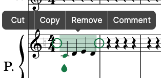 Range selection actions