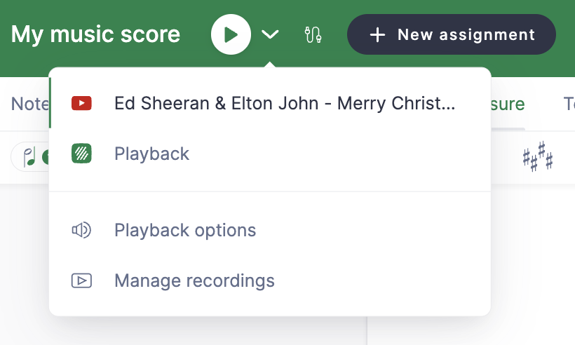 Toggle between tracks