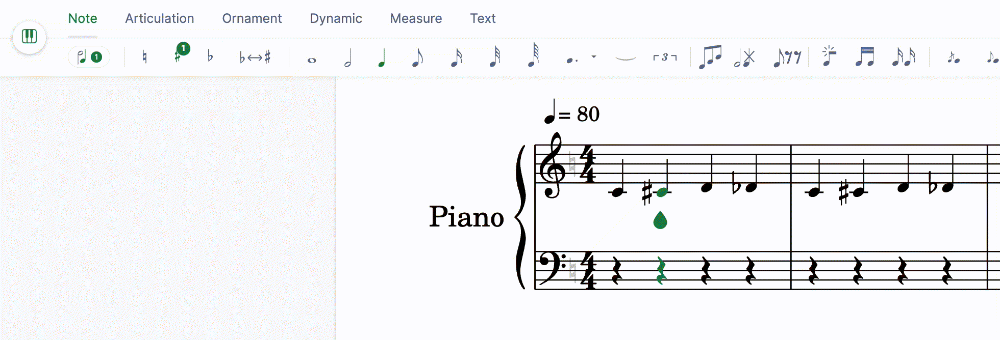 Add a tuplet (triplet)