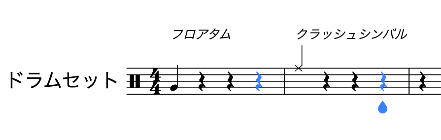 フロアタムとクラッシュシンバル