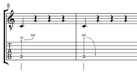 Pre-bends combinations