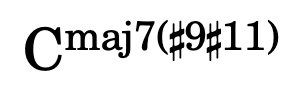 Cmaj7#9#11