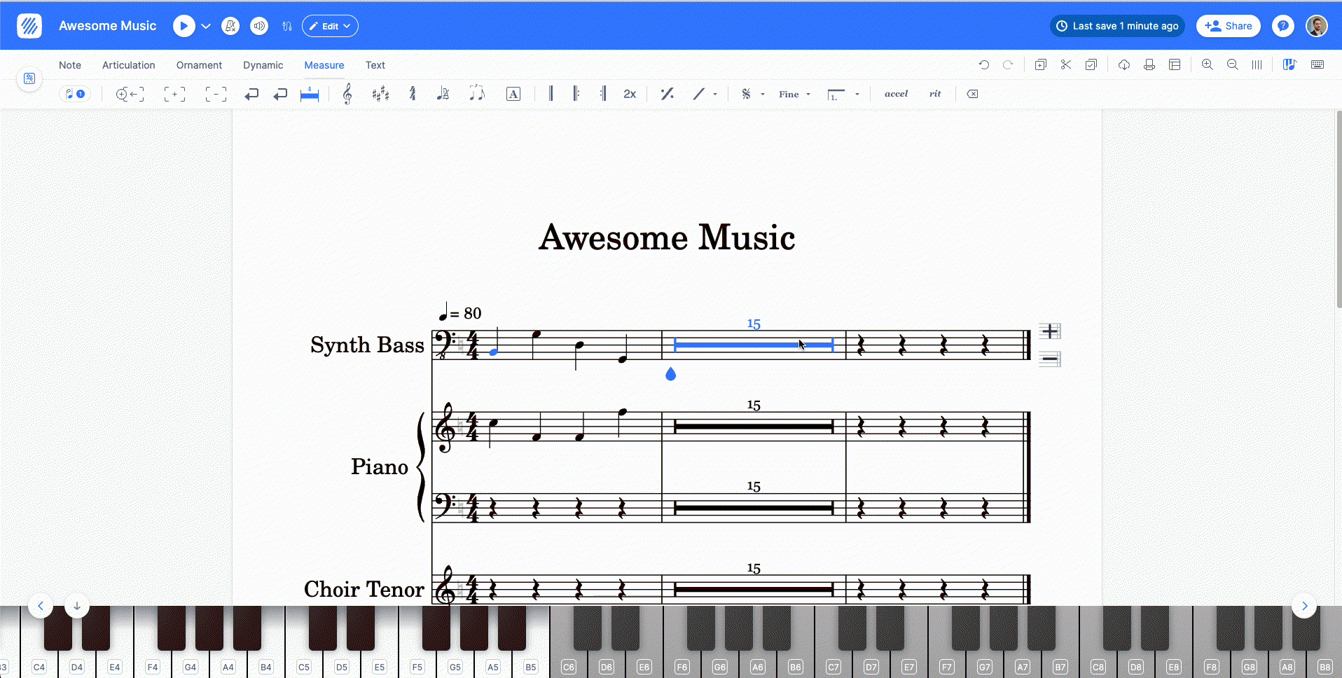 Edit and remove multimeasure rest