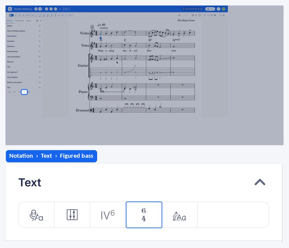 Typing stacked figures under a bass line