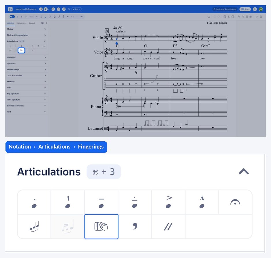 Add/Remove fingerings
