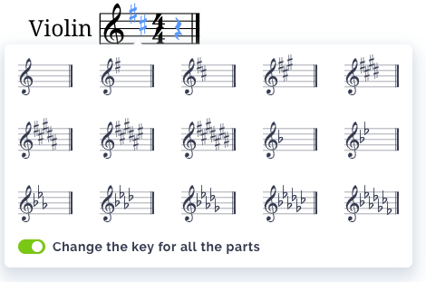 Change a key signature