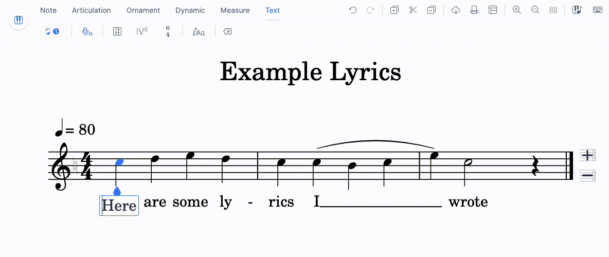 Lyrics on multiple verses