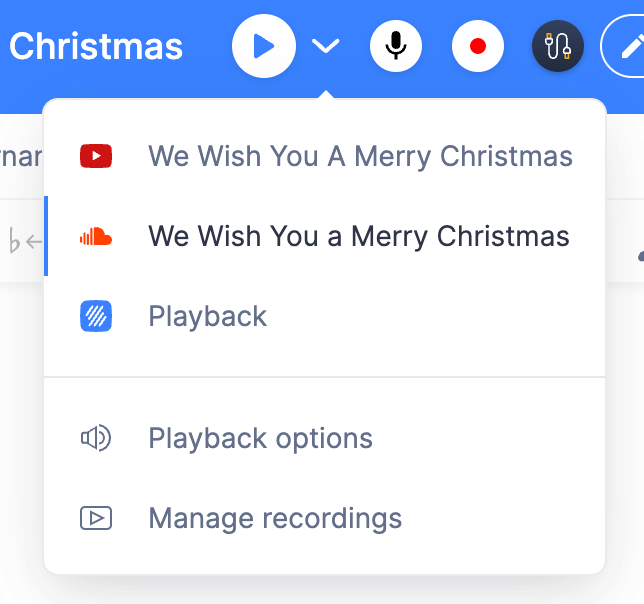Toggle between tracks