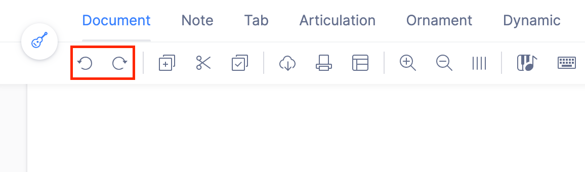 Undo and redo toolas