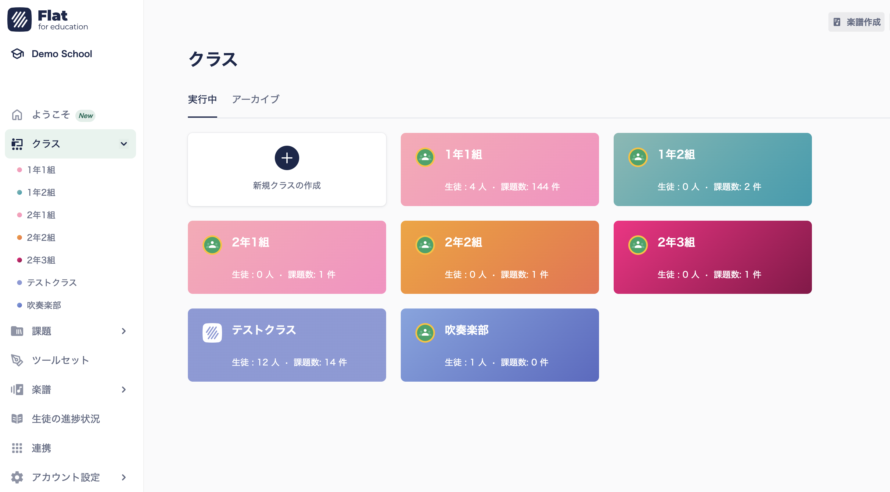 教員ダッシュボード