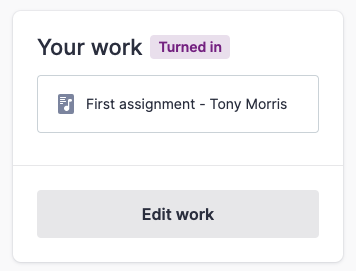 Turned in assignment