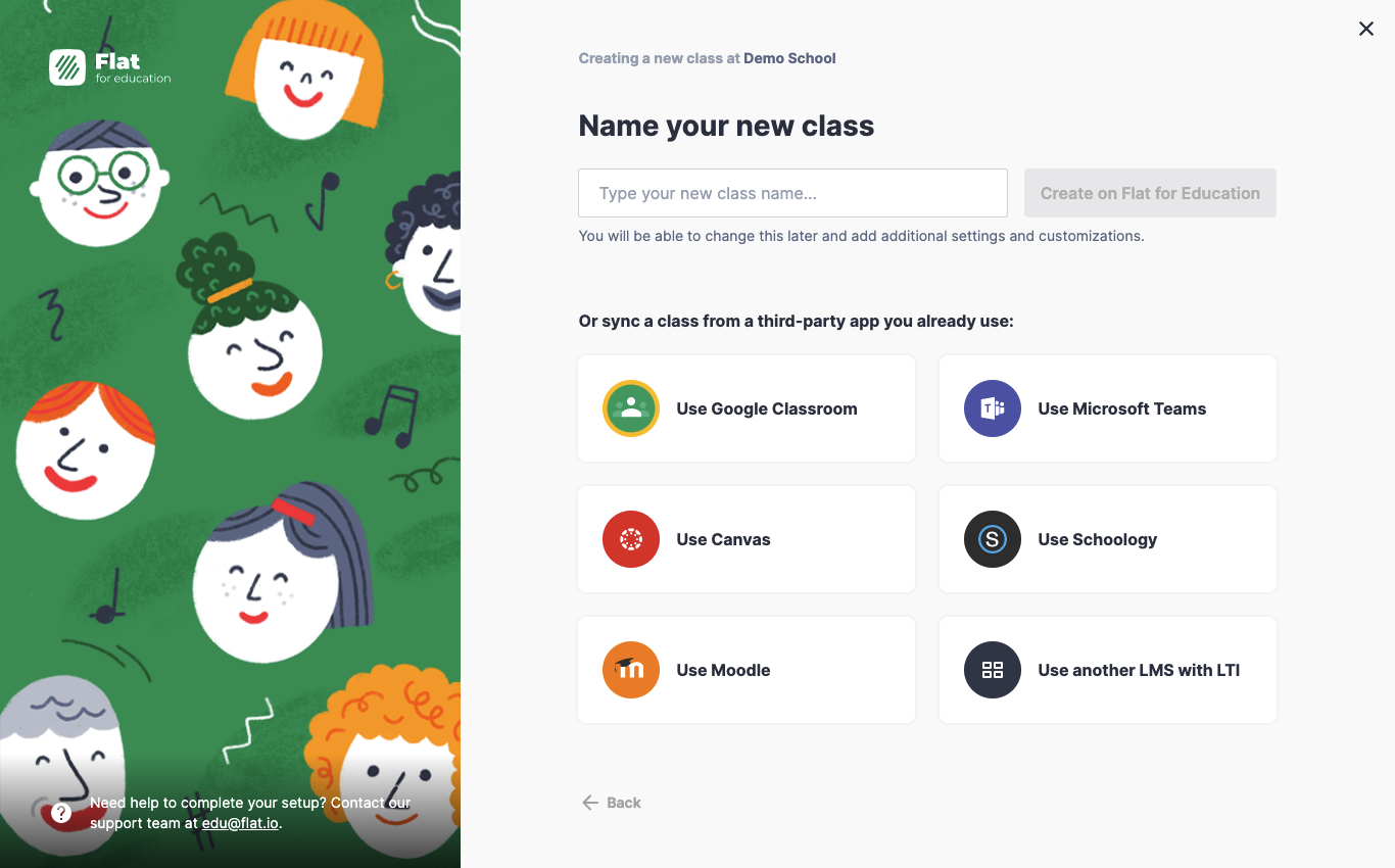 Choose a name for your new class