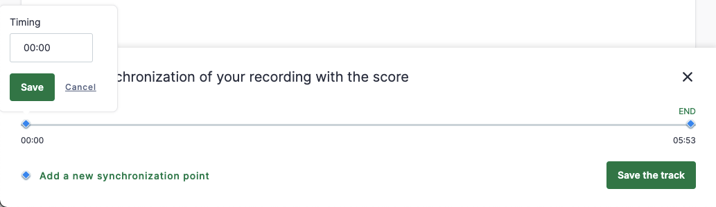 Adjust the beginning and end of the audio