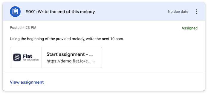 Assignment with a template or collaboration