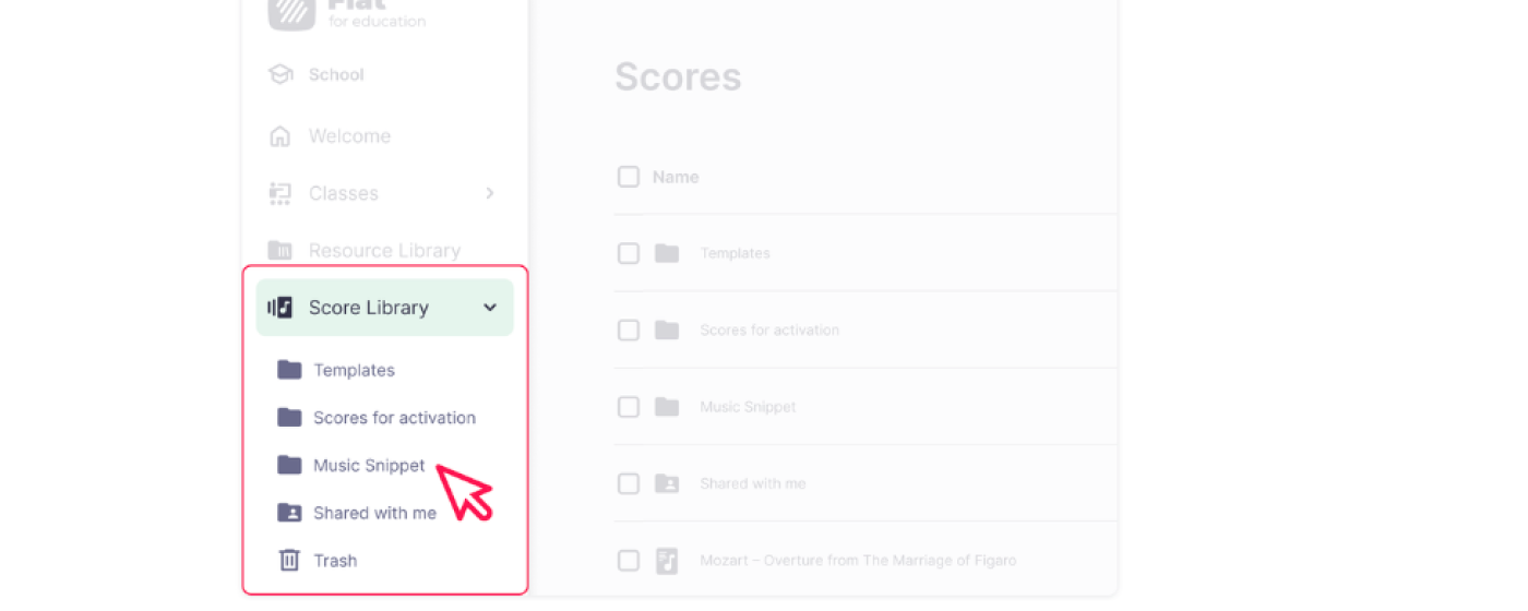Music Snippet Score Library