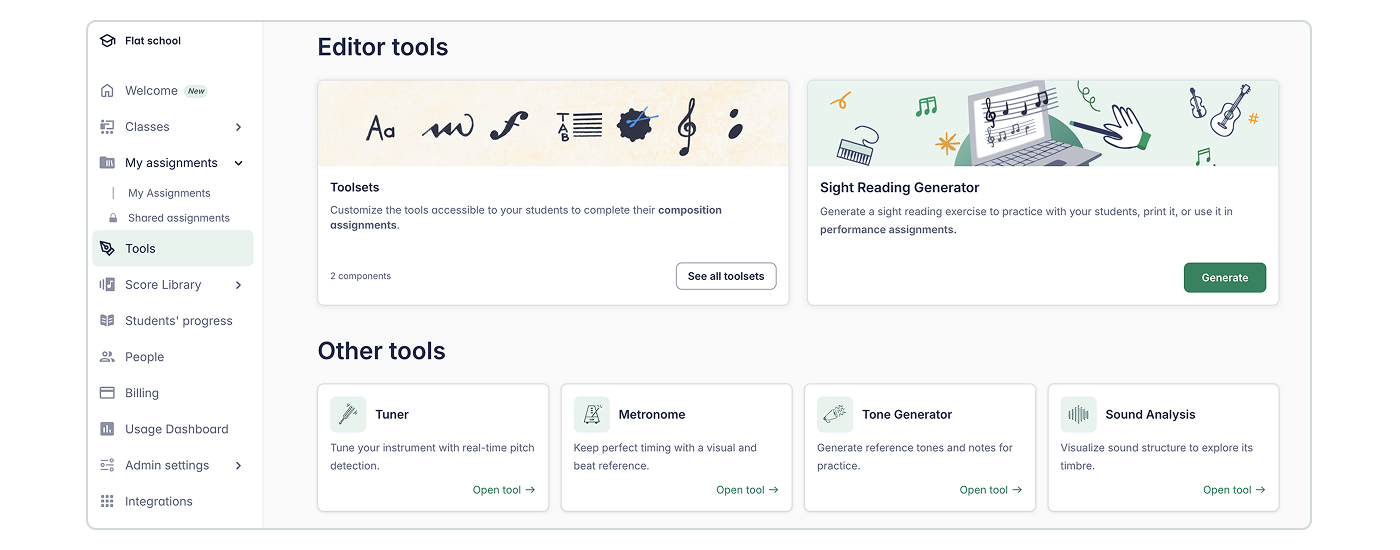 Accès aux outils de pratique : enseignants
