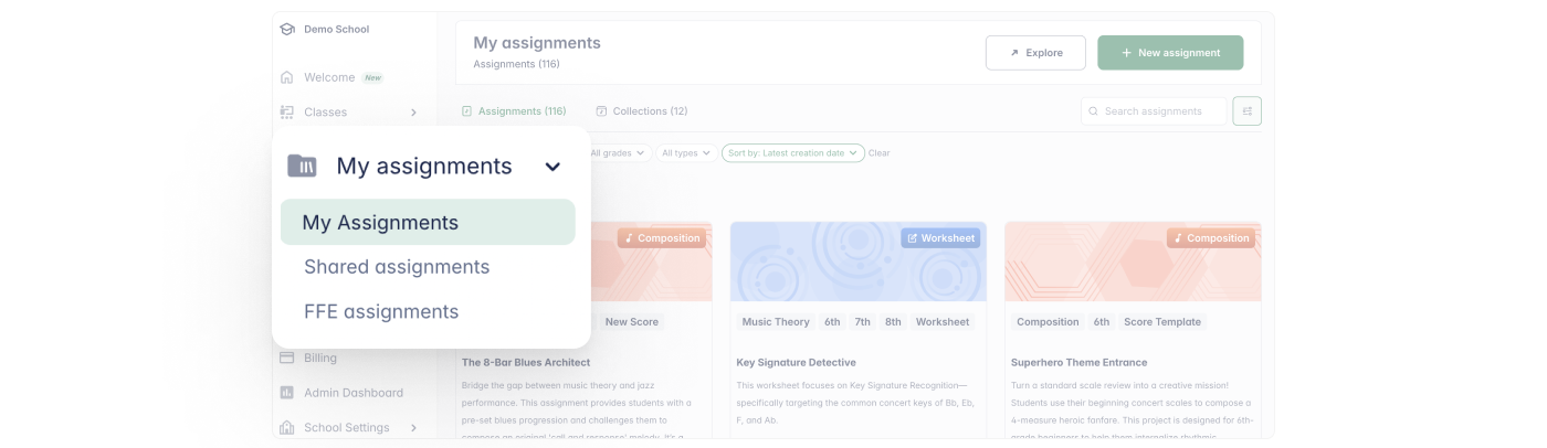 Assignment Library Navigation