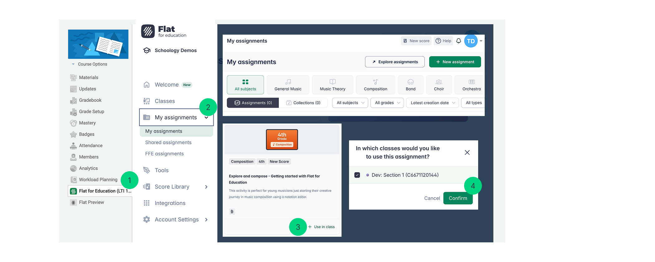 Create a Flat for Education assignment in Schoology