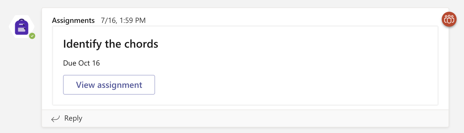 Music composition assignment on Microsoft Teams