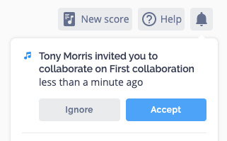 Manually accept a score invitation