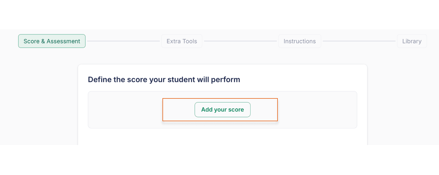 Add scores to your performance assignment