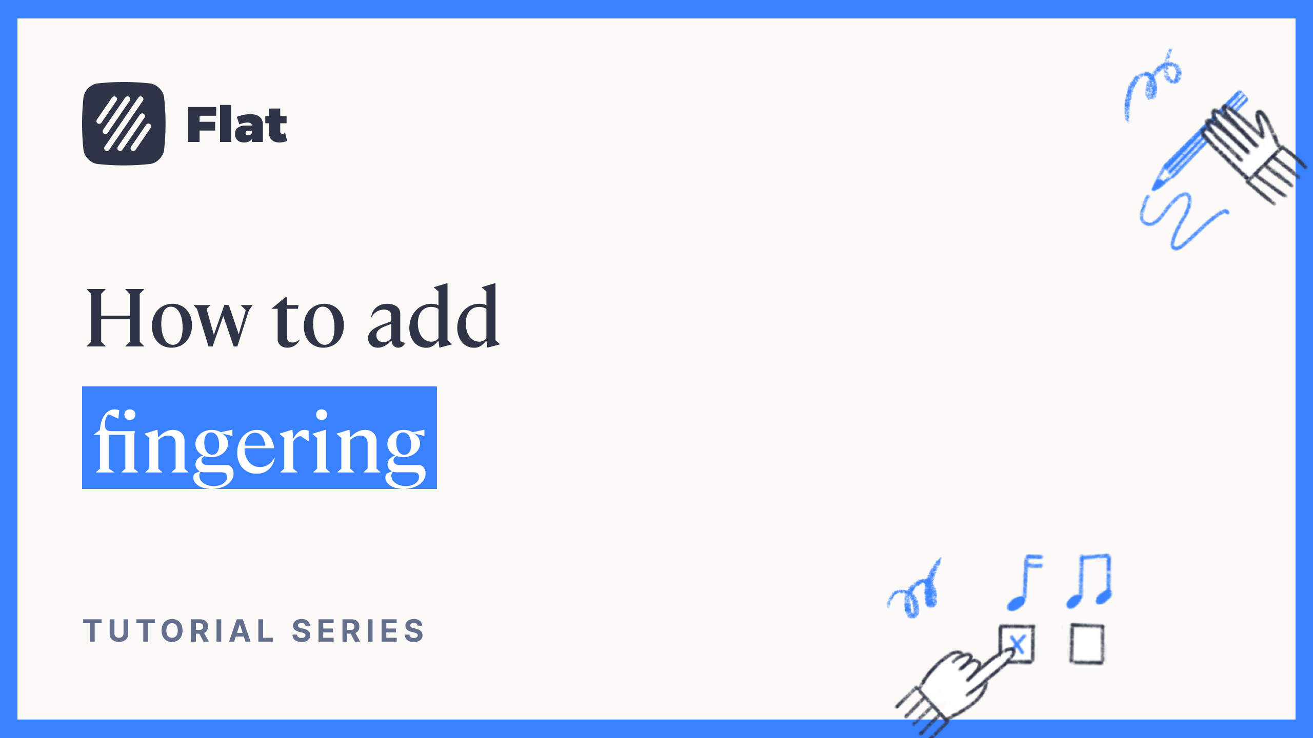 Add finger numbers in your score