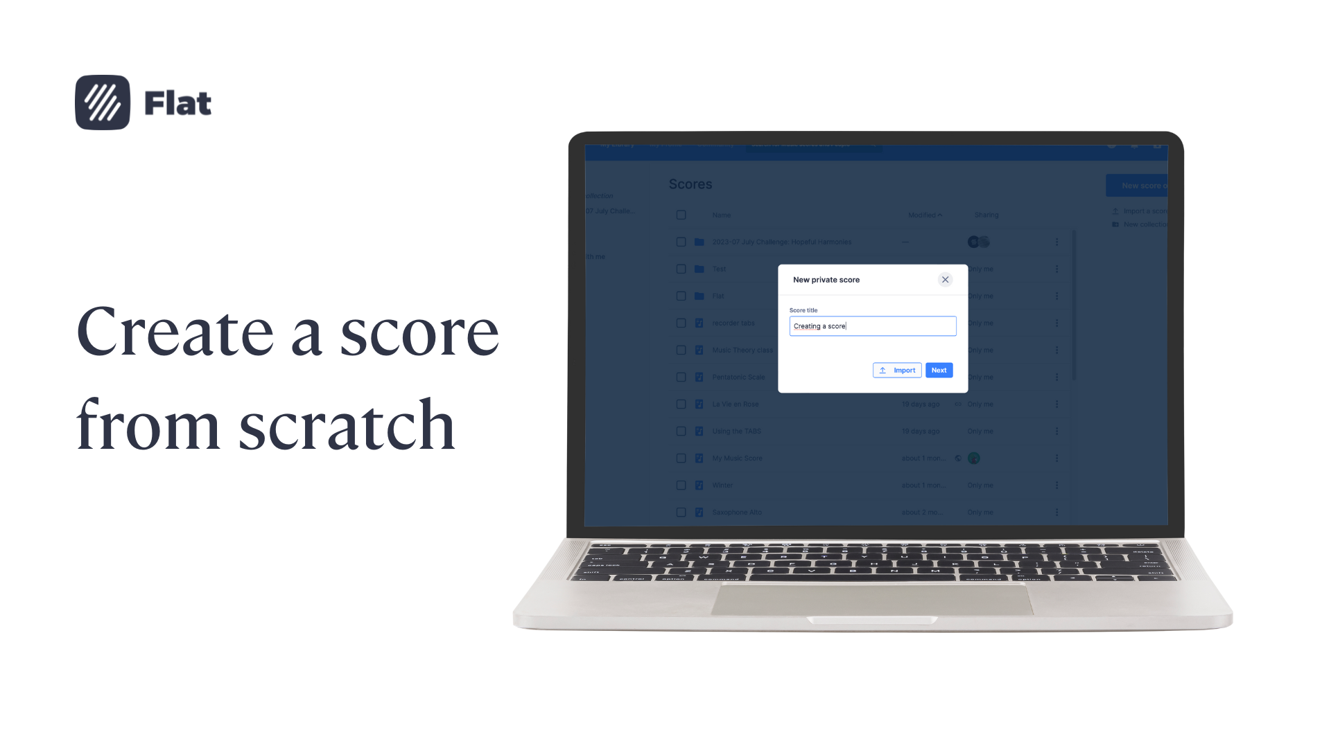 Wie Sie Ihre Partitur erstellen oder importieren